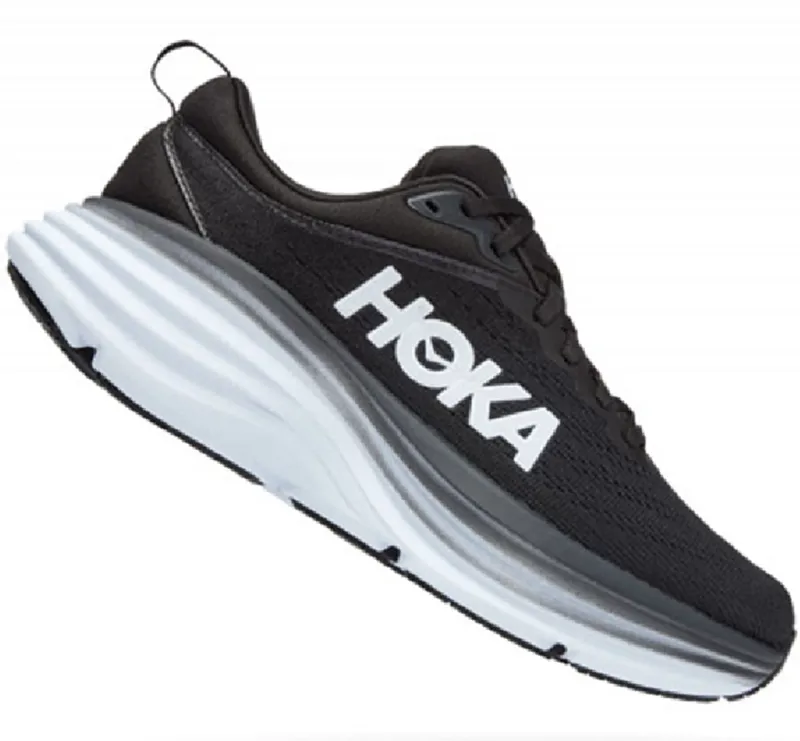 Hoka One One Women's Bondi 8 Black/White-2